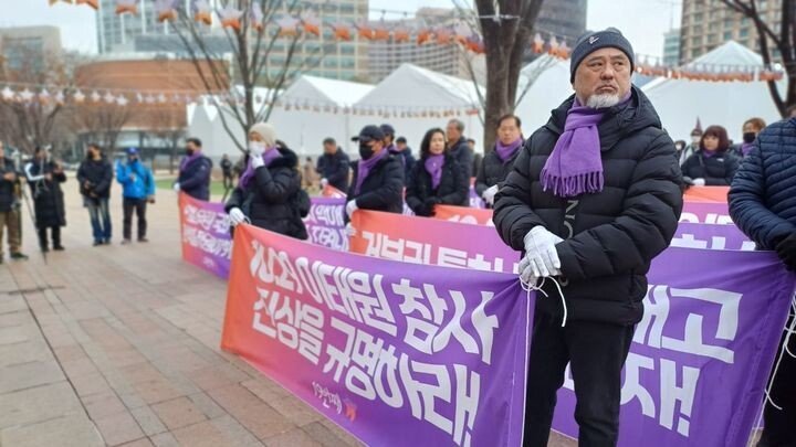 “거부권 정치 저지” 이태원 유족, 현수막 159개 들고 행진｜동아일보