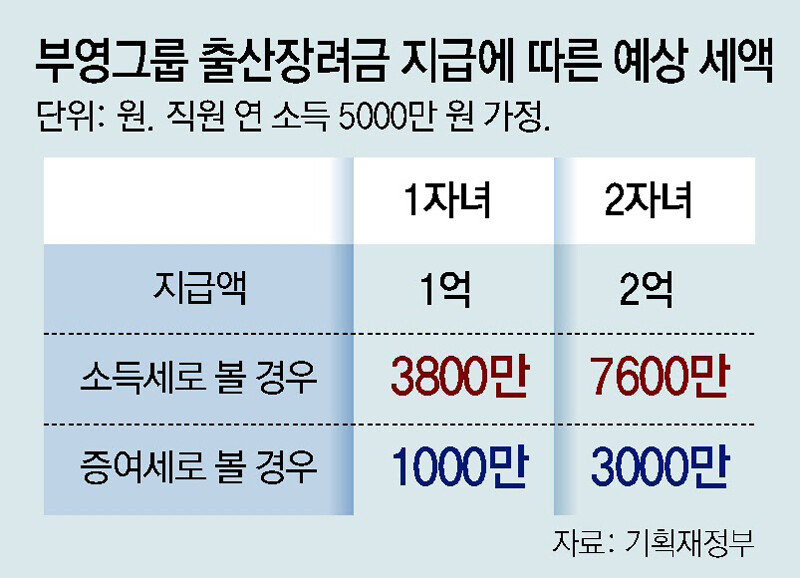 ‘자녀당 1억’ 부영 출산장려금 세제혜택 받나｜동아일보