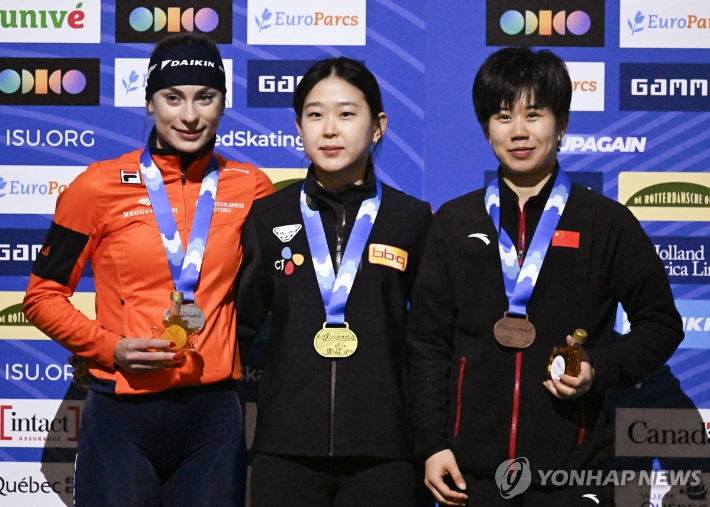 ‘빙속 女王의 질주’ 김민선, WC 6차 대회 금메달
